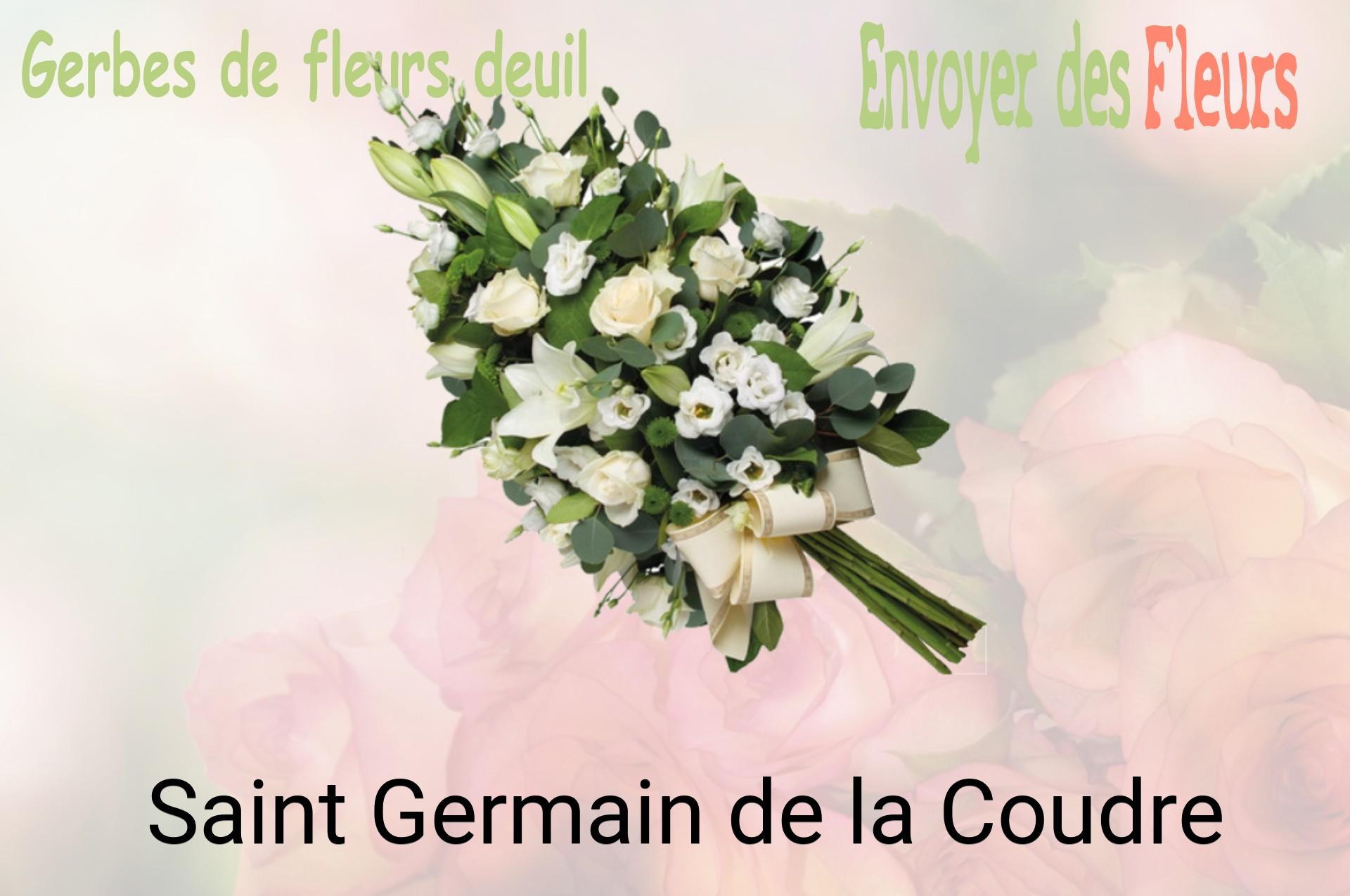 Gerbe de fleurs de deuil livrée à Saint-Germain-de-la-Coudre